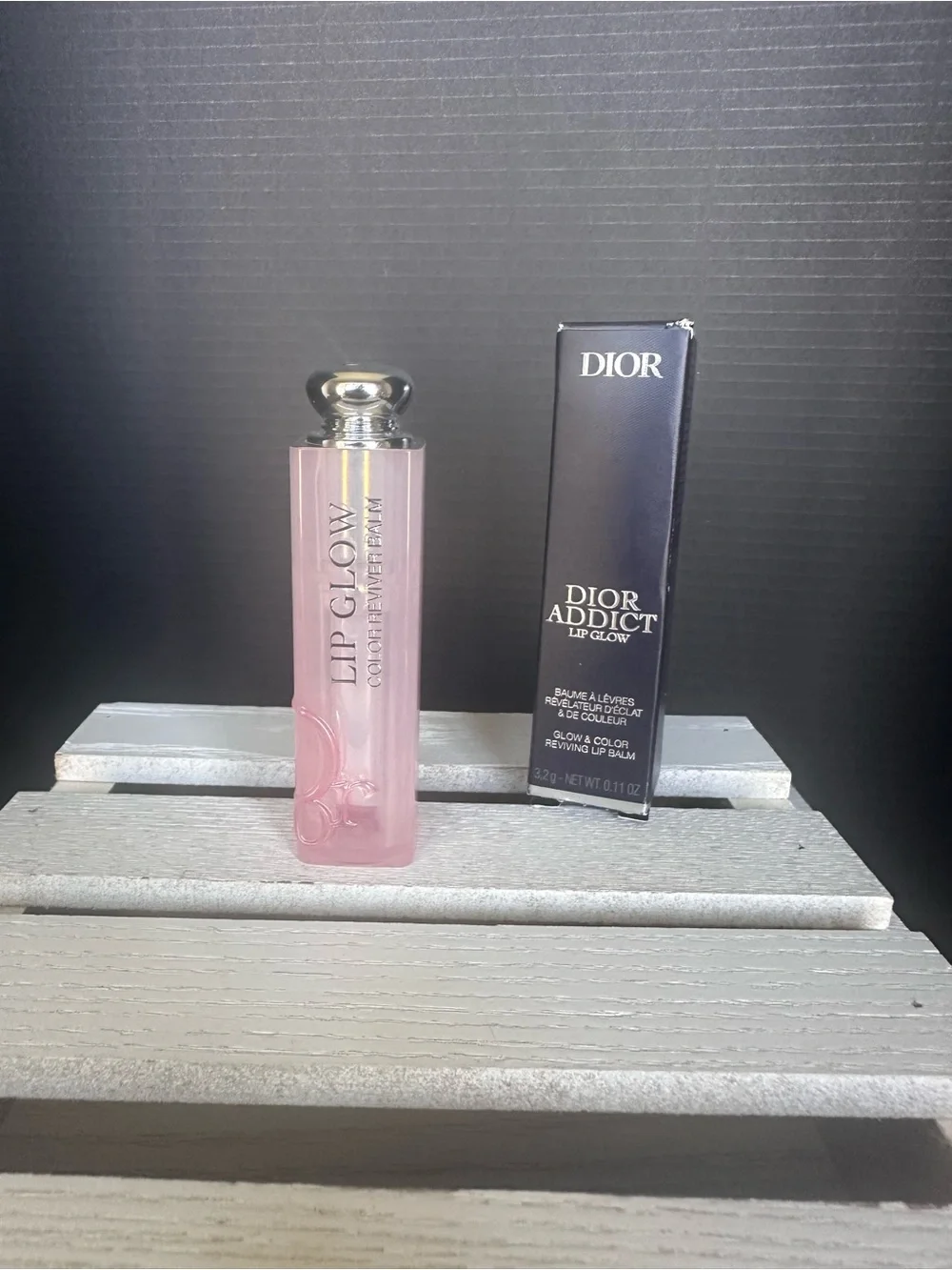 Dior Lip Glow Hydrating Balm in Sheer Pink with Silver Cap